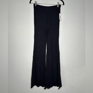 FREE PEOPLE RARE High Waisted Pull On Full Length Lace Flare Stretch Pants XS